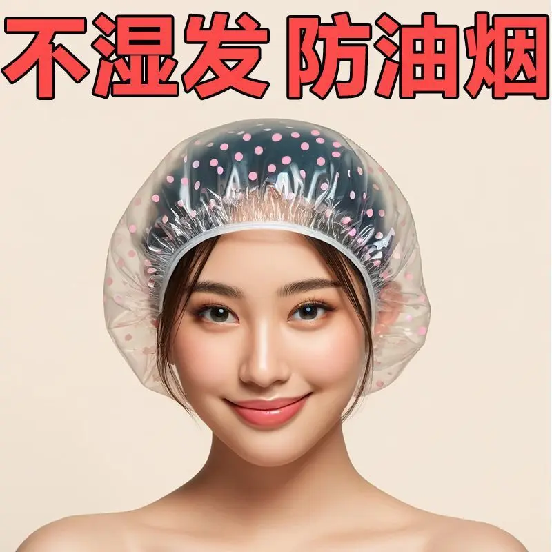 Shower Cap Women's Waterproof Bath Cute Thickened Headgear Bath Girl Adult Hat Household Children Adult Headgear