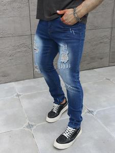 Men's Regular Fit Ripped Jeans, Casual Comfy Denim Pants for Daily Wear, Fashion Men's Bottoms for All Seasons, Cotton