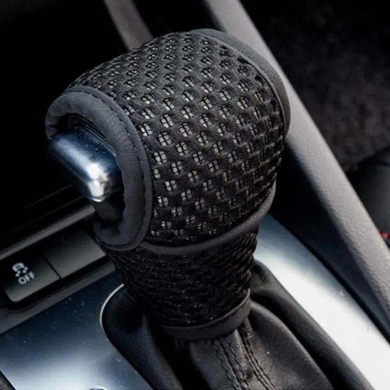 Product Introduction of New Non Slip Car Shift Knob Cover Absorbent Solid Color Gear Shift Collars Breathable Grip Handle Protective Covers Truck SUV 19