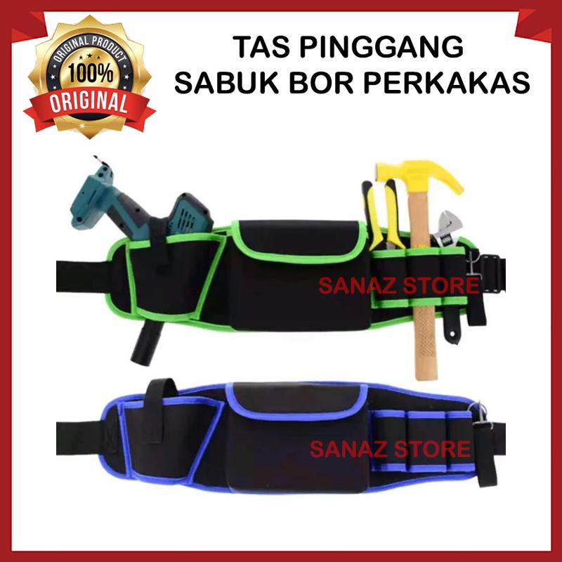Tas Pinggang Pria Perkakas - Sabuk Perkakas - Tas Pinggang Untuk Alat - Tas Pinggang Perkakas Bor - Bor Kegunaan Obeng - Bok Tempat Alat Kunci 0