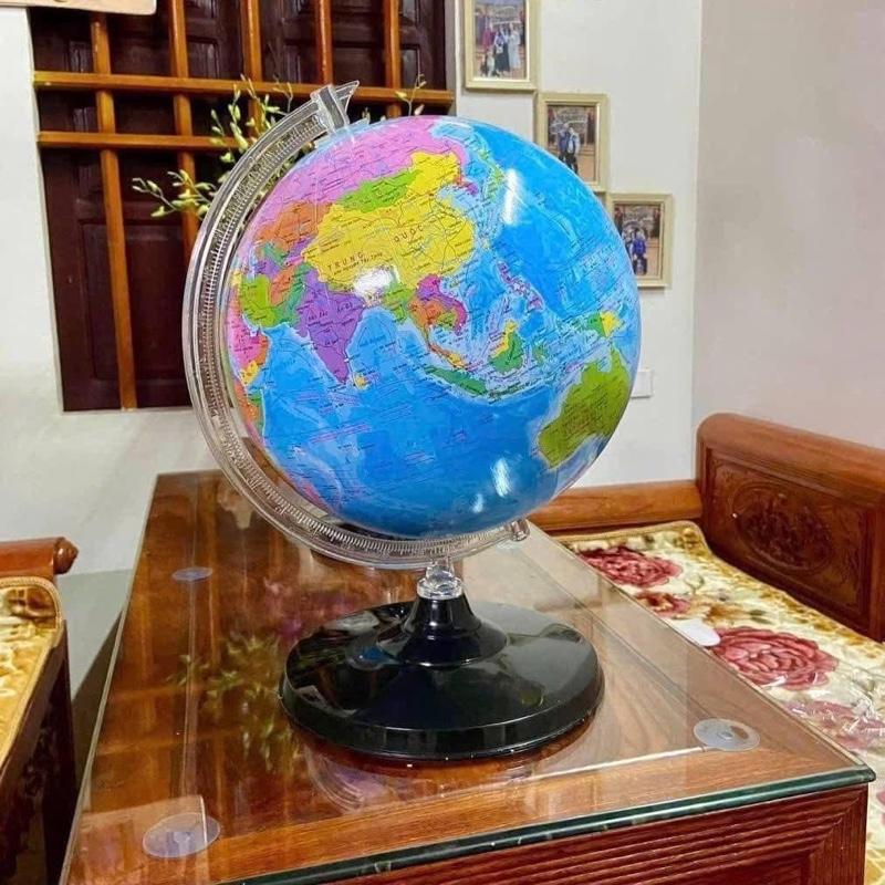 Địa Cầu Hành Chính - Quả Địa Cầu Đế Nhựa Phi 22cm Chất Lượng 2