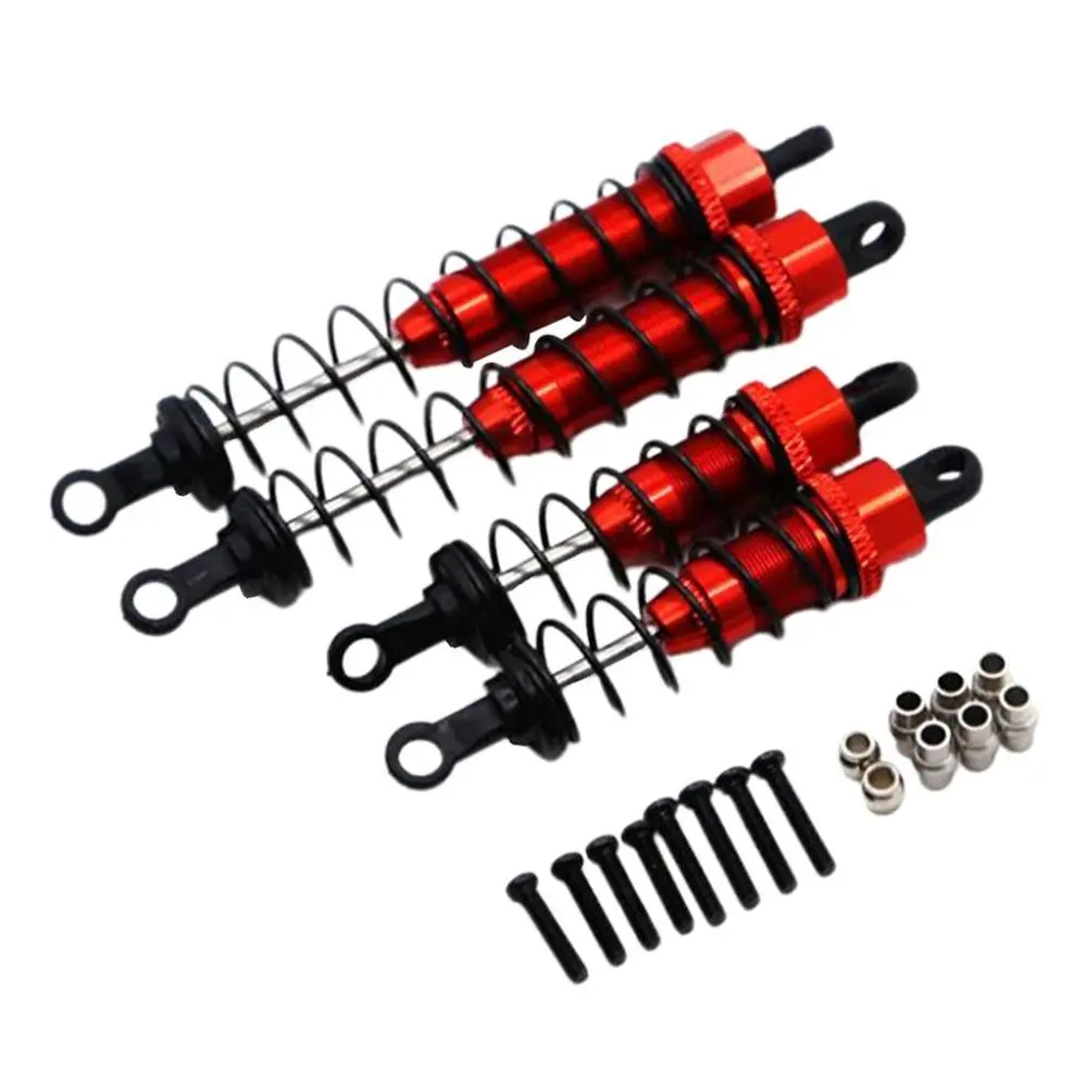 4 Pack Adjustable Oil 70mm 98mm Front and Rear Metal Shock Absorber Damper Fits for Wltoys 1/12 RC Car 12428 12423 12429 RC Car Truck Crawler Parts