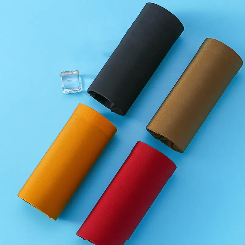 Quần Lót Lụa Băng Cho Nam, Đồ Lót Không Đường May, Lồi Chữ U, Màu Trơn, Eo Giữa 5