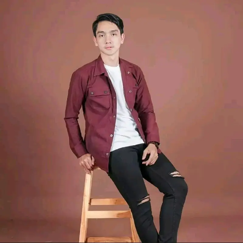 Trucker Jaket Pria Keren Canvas Size S - 3XL Semi Parka Kancing Lembut Hitam Panjang Casual Formal Distro Blazer Army 7