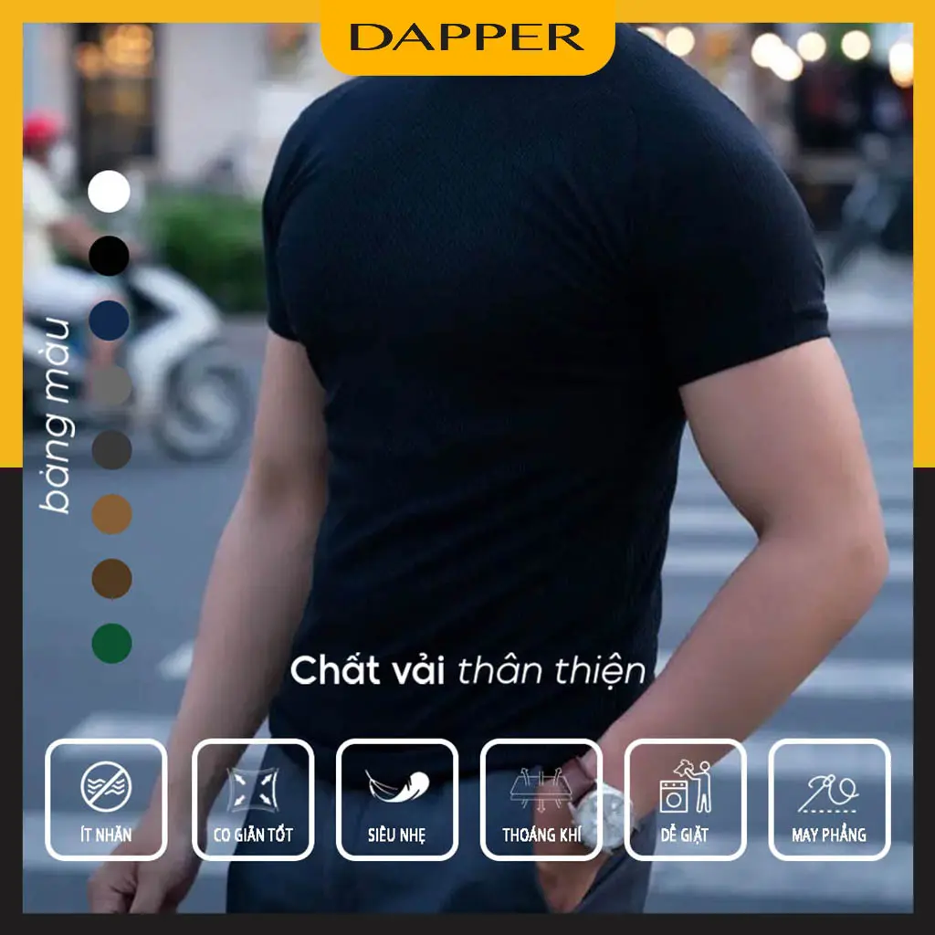 Áo BODY thun gân co giãn siêu chất. Áo thun nam trơn, cổ tròn, có big size từ 40KG - 85KG || Mã: A1