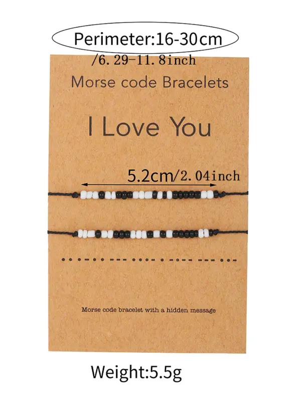 Simple Colorblock Beaded Matching Couple Bracelet (2pcs), Fashionable Jewelry for Women & Men, Fashion Jewelry for Party, Daily Clothing Decor, Trendy All-match & Exquisite Jewelry for Birthday Gift, Valentine's Day, Gift 1