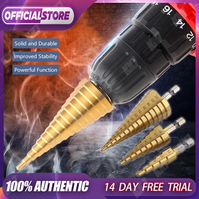 Mata Bor Step Drill 3 PCS Titanium Hex Bor Pagoda Tingkat Payung - Shop ...