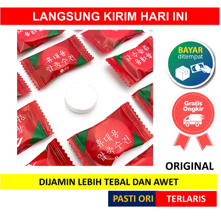 PROMO TKG [ PERMEN AJAIB ] Handuk Permen Handuk Kompres Travel Towel Handuk Wajah Sekali Pakai / Permen Tissue Handuk Kompres Mini Handuk Travel Instan Selamat Berbelanja