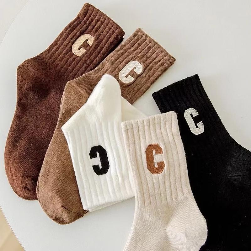 Product Introduction of (Túi Zip)Sét 10 Đôi Tất Chữ C Mẫu Cao Cổ Phong Cách Hàn Quốc Nữ Women Voi 5