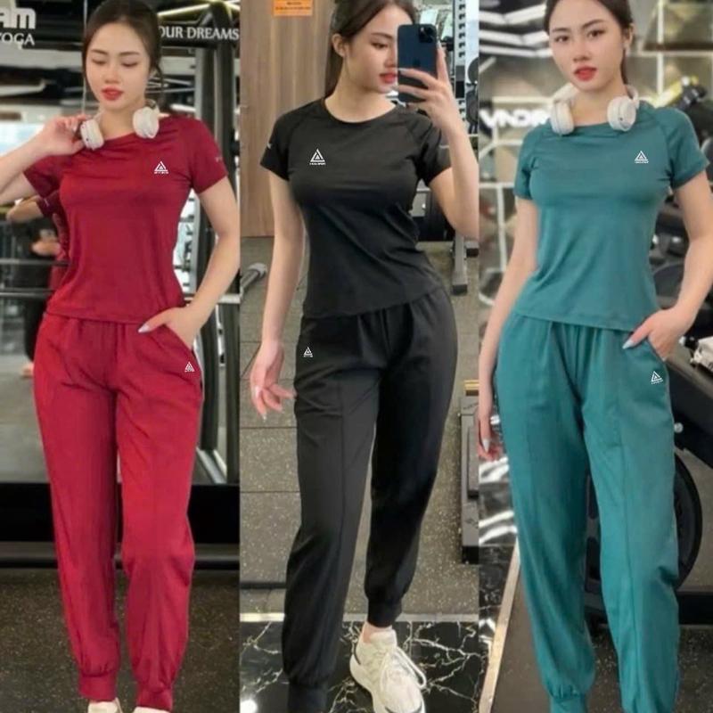 Bộ quần áo jogger thể thao chỉ có túi 2 bên hông tập gym yoga nữ Sports