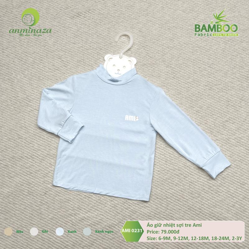 Áo giữ nhiệt cho bé Anminaza vải sợi tre Petit mềm mịn co dãn giữ nhiệt cực tốt - AMI0231 4