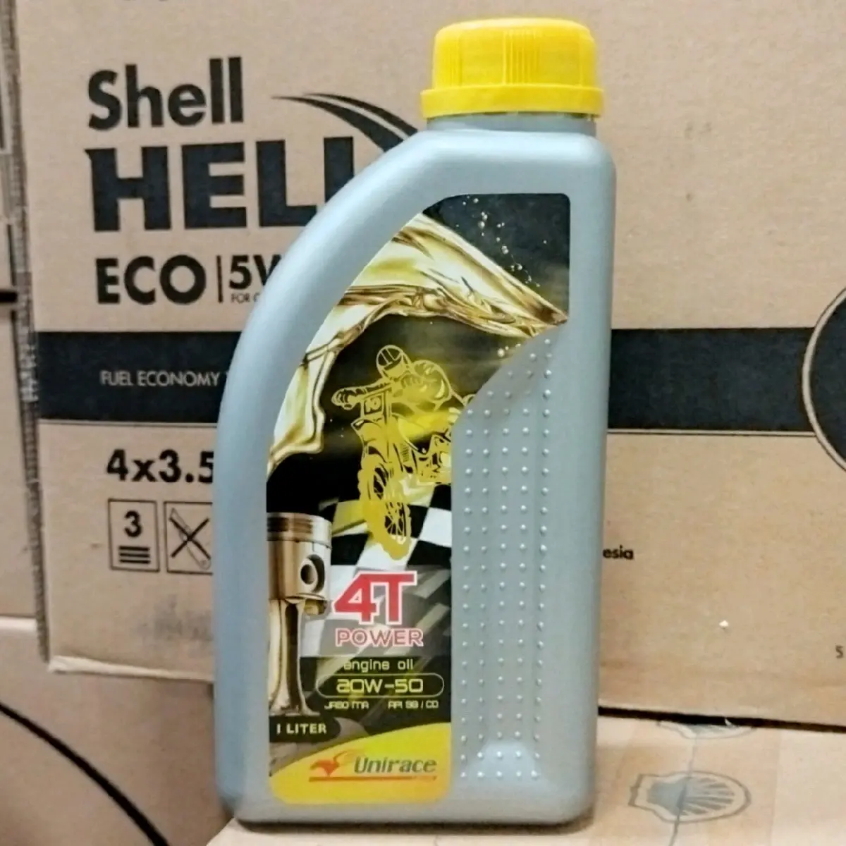 OLI MESIN MOTOR UNIRACE 4T POWER 20W-50 1 LITER