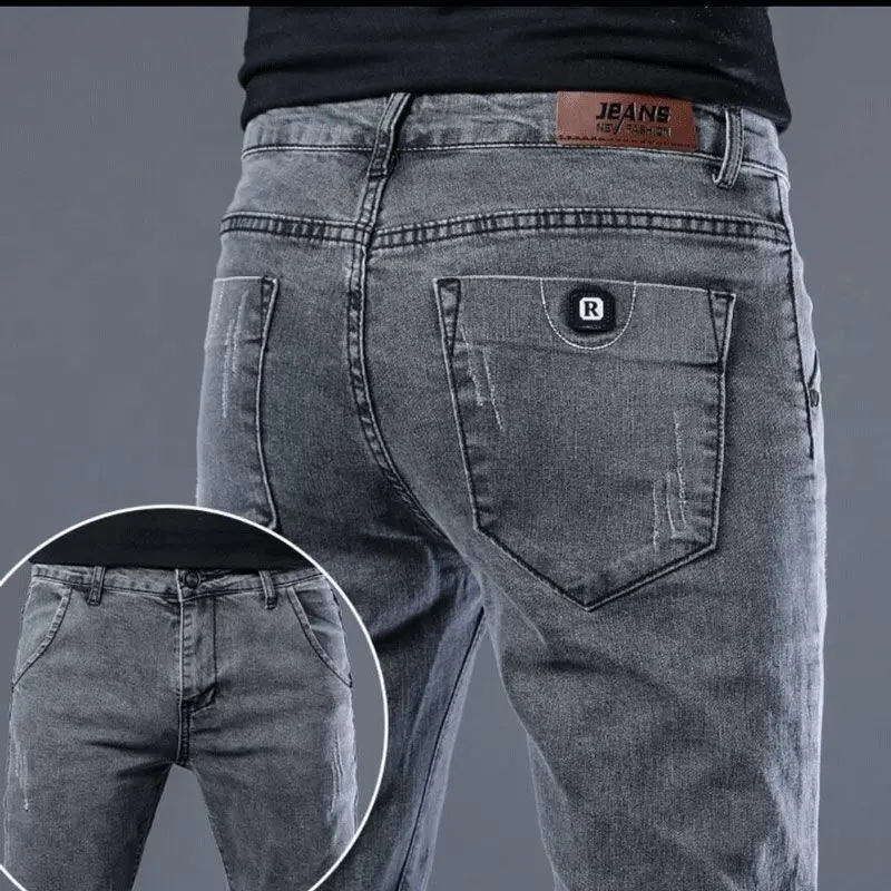 Quần Dài Jean Co Giãn, Quần Nam, Bộ Sưu Tập Mới Mùa Xuân Và Mùa Thu, Hợp Xu hướng Và Dễ Phối Đồ, Thích Hợp Cho Giới Trẻ, Quần Thường Ngày