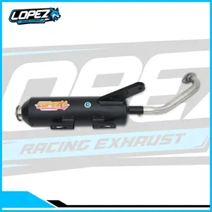 LOPEZ RACING Type BA-02 Knalpot Standar Racing Motor Suara ADEM>NGEBAS>BULAT>PADAT Motorcycle Karbu Silincer