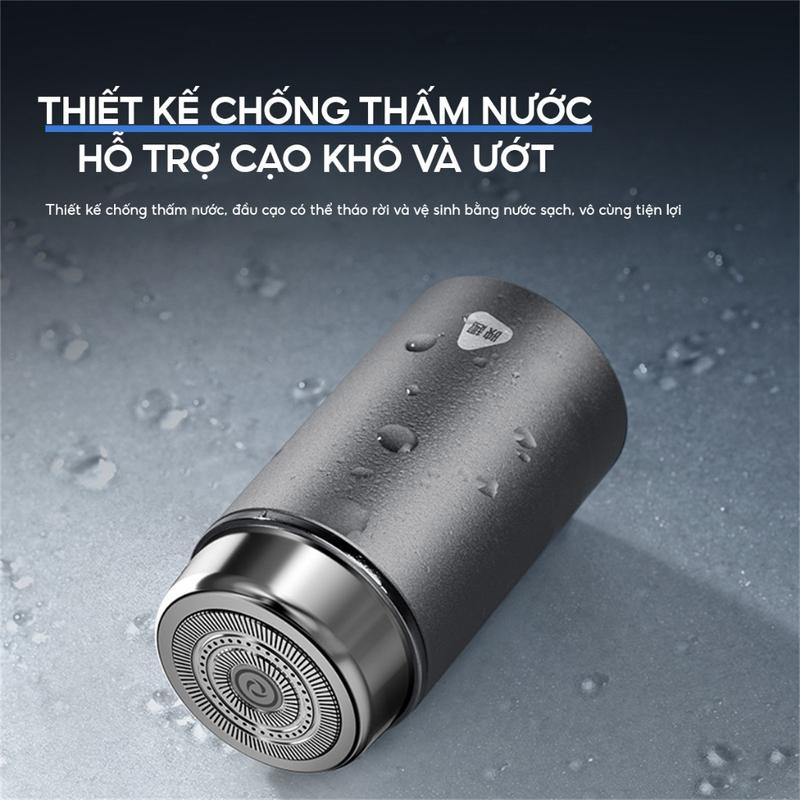 Máy cạo râu siêu mini Enchen Z3 lưỡi dao 3 vòng tự mài, cạo khô & ướt, chống kẹt râu, pin cực trâu 8