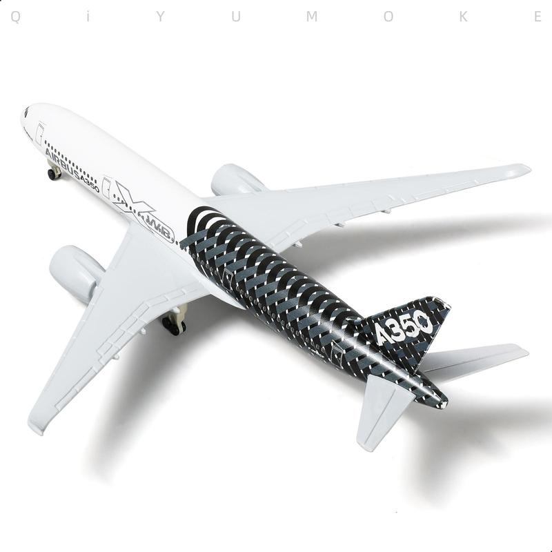 A350 Prototype Airplane Model with Stand, 1 Box 1/300 Diecast Metal Airplane Model, Display Decoration for Aviation Enthusiasts Gifts 7