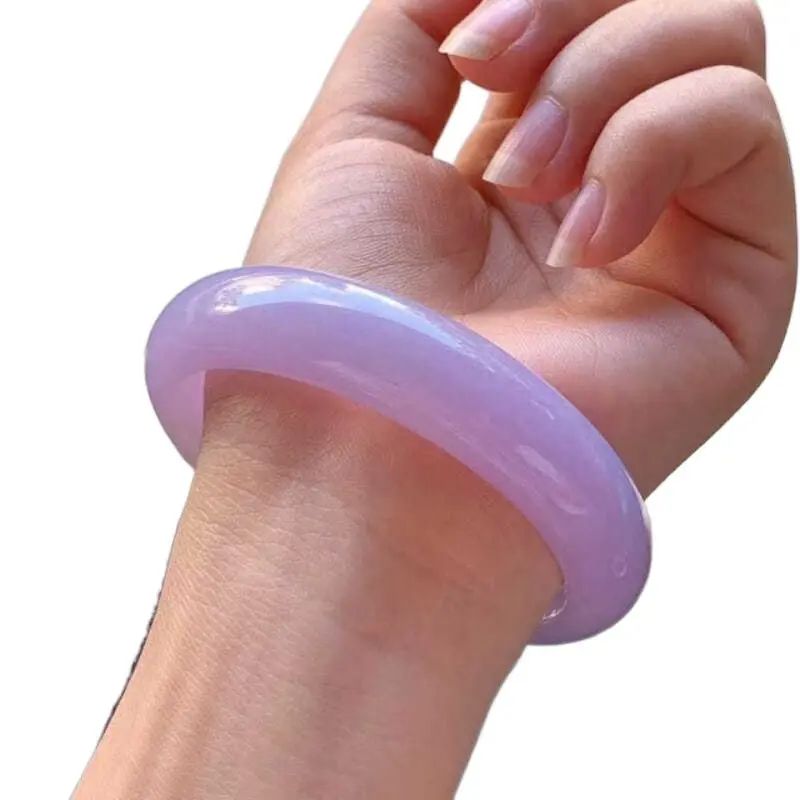 Vòng Tay Ngọc Bích Hoa Anh Đào, Tráng Men Băng, Thủy Tinh Tím, Trong Suốt Như Băng, Tinh Tế, Thích Hợp Cho Ngọc Bích Pit Cũ, Bán Chạy Tại Cửa Hàng, Vòng Tay Ngọc Bích 4