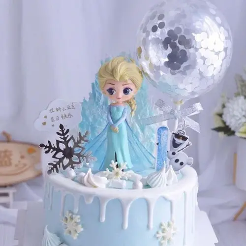 Princess Pajangan Kue Mainan Pajangan Hiasan Toppers Dekorasi Pesta Anak Princess Belle Mermaid Elsa Frozen Snow White 1