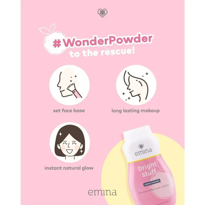 EMINA Bright Stuff Loose Powder 55g 2