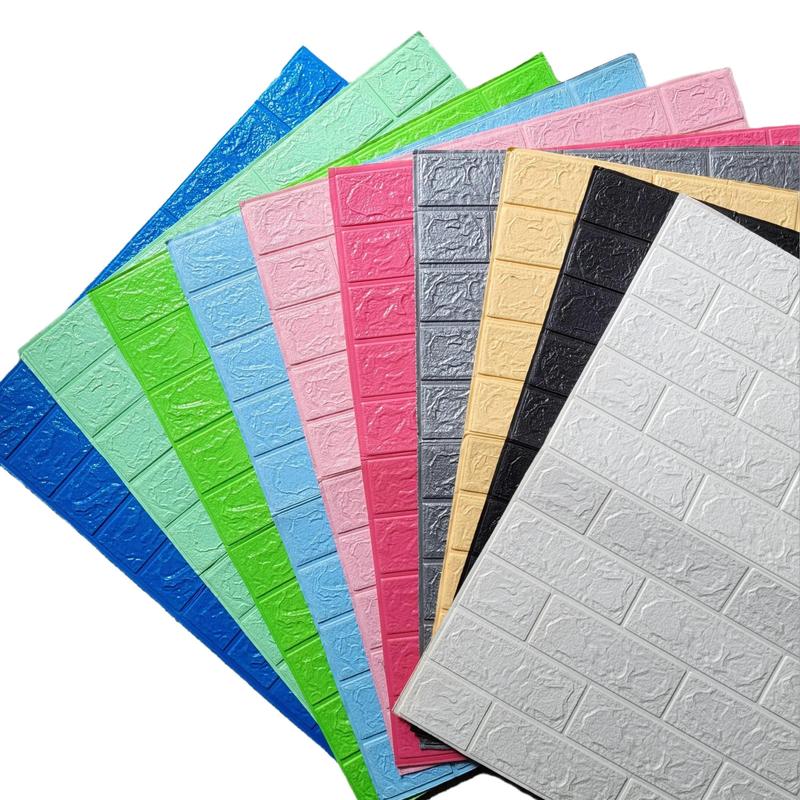 Sét 10 Tấm Xốp Dán Tường Vân Gạch Các Màu, Kích Thước 70x77cm Có Keo Sẵn Vietnamhống ẩm xop pvc la tấm nhựa vách miếng  dán Vietnam Hấp thụ âm thanh chống mốc phòng bếp vn phòng tắm vn ❤ trắng-96cm