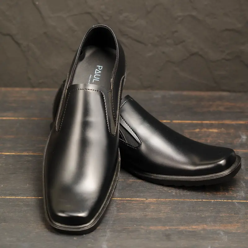 PAULMAY - Sepatu Formal Slip on Pria Wina 75 Shoes Kerja Hitam 1