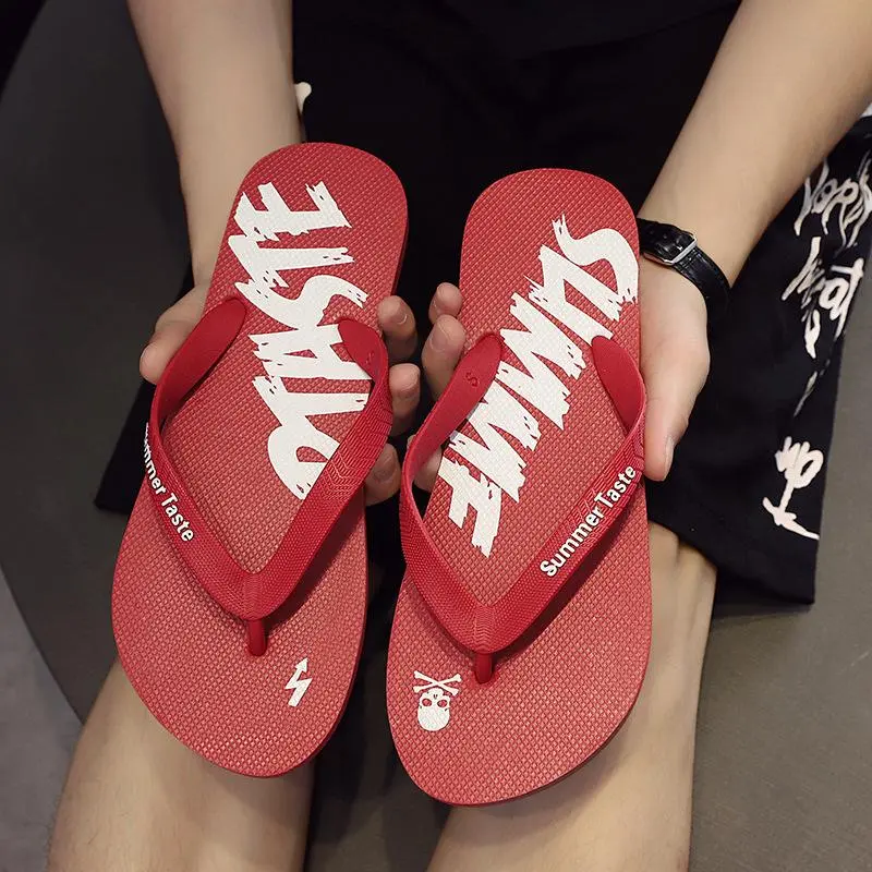 All Size Flip Flops Anti-slip Slippers beach Men Indoor and outdoor Flat bottom sandals