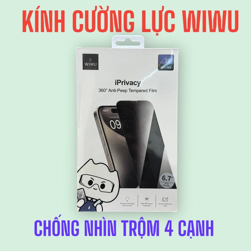 Kính Cường Lực Chống Nhìn Trộm Wiwu 360, Chống nhìn trộm 4 cạnh cho iPhone dan tai nha Phụ Kiện