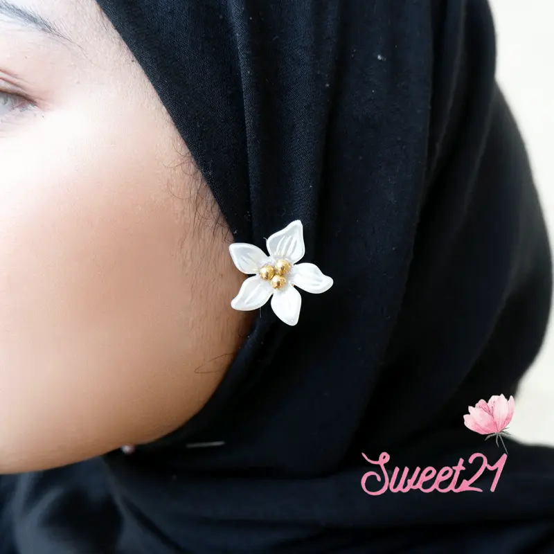 Anting Hijab  Anting Klip  Hijab Kekinian Sweet21 Nada TWB101 Perempuan 0