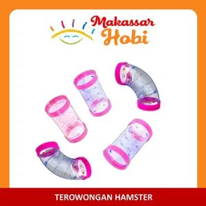 Pipa Terowongan Hamster Lorong Lurus / Lengkung Mainan Kandang Tunnel