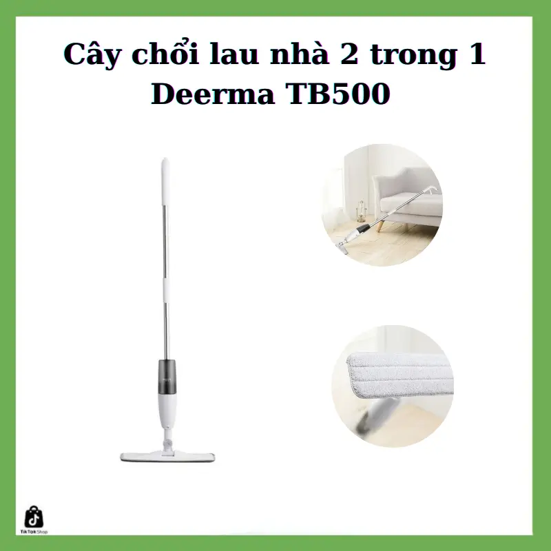 Cây chổi lau nhà 2 trong 1 Deerma TB500 vừa xịt nước vừa lau khô Lau Sàn Cây Lau Nhà