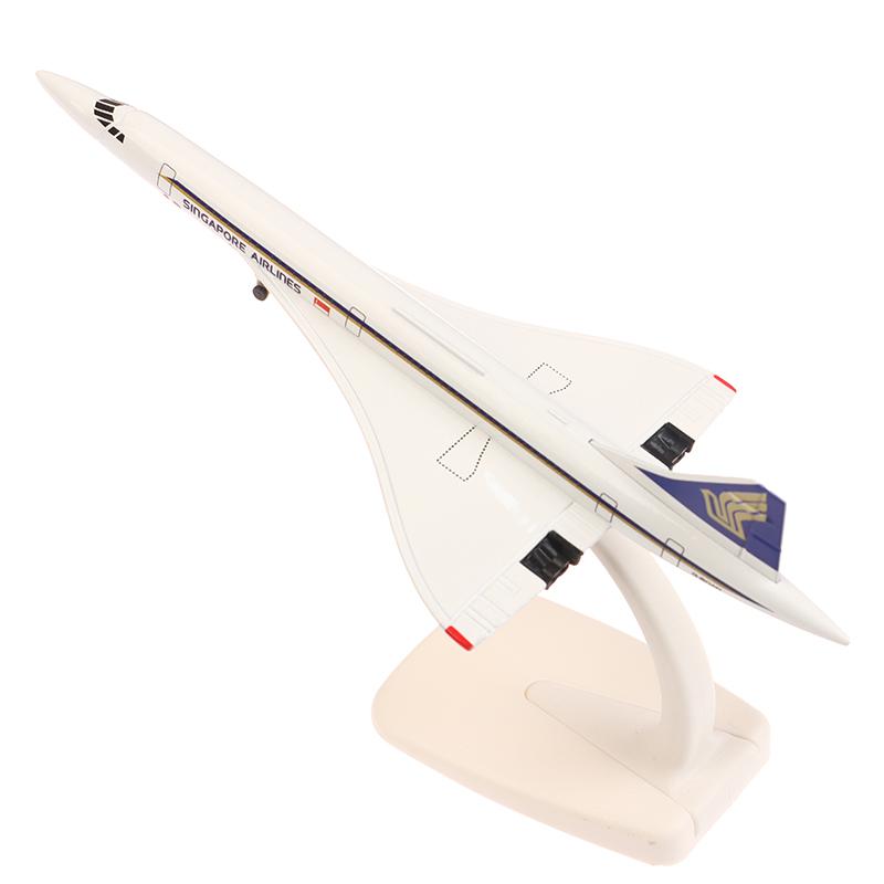 Product Introduction of 20cm Singapore Concorde Alloy Aircraft Model With Landing Gear Airliner Alloy Diecast Air Plane Model Collection Ornament 20