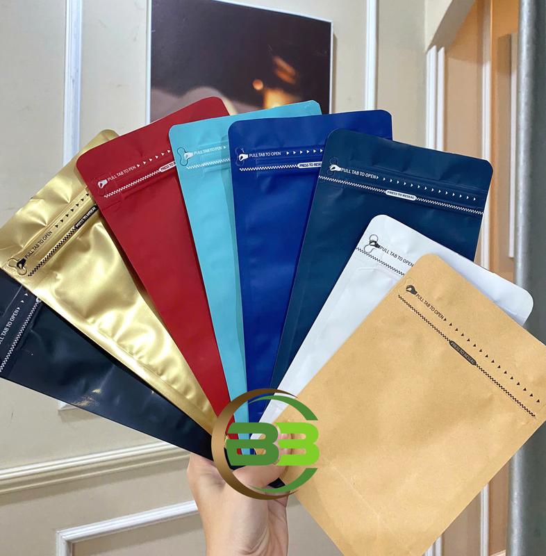  1kg túi zipper 8 cạnh đáy đứng chuyên đựng cà phê BaBiCa 