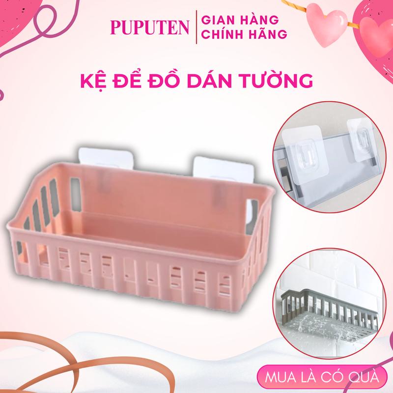 Kệ để đồ dán tường đa năng nhà bếp nhà tắm chất liệu bền bỉ chống nước dễ dàng lắp đặt 1