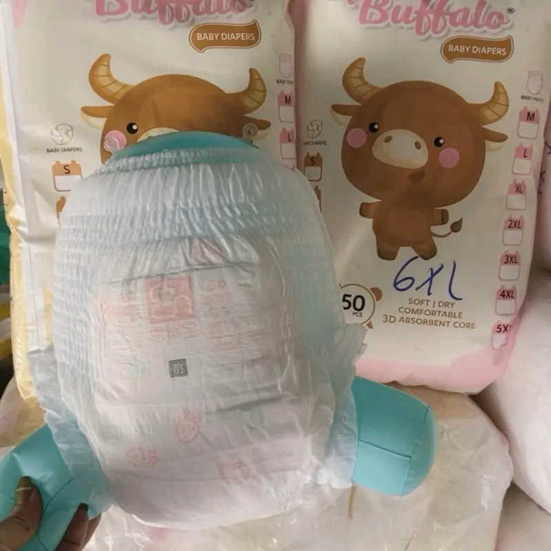 ( Tặng quà) Bỉm TRÂU VÀNG BUFFALO  6xl 7xl 8xl cho bé 20-30-40kg bỉm quần phom to 100 miêng Cho Bé Voi đùi ếch 8