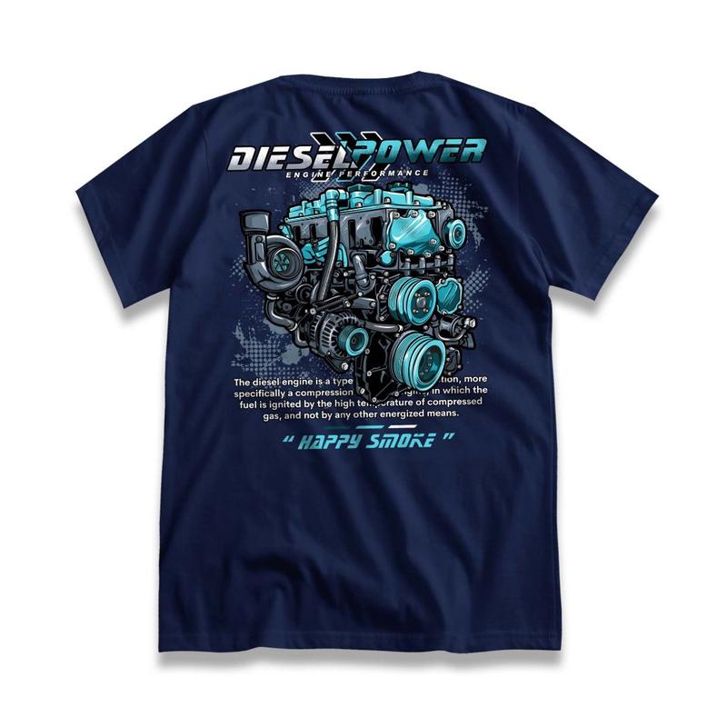 ARTAKAOS- Kaos Diesel Power Engine Turbo Machine Happy Smoke Baju Distro Mobil Racing Disel Gank Cumi Darat Tshirt Otomotif GBA3825 7