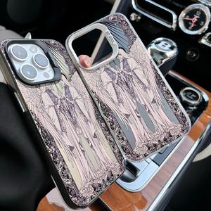 For Redmi Note 13 Pro 13C 12C Note 12 11 Pro 10s A1 10C 9C 9A A2 10A  Crossed nun wings print, IMD high quality phone case
