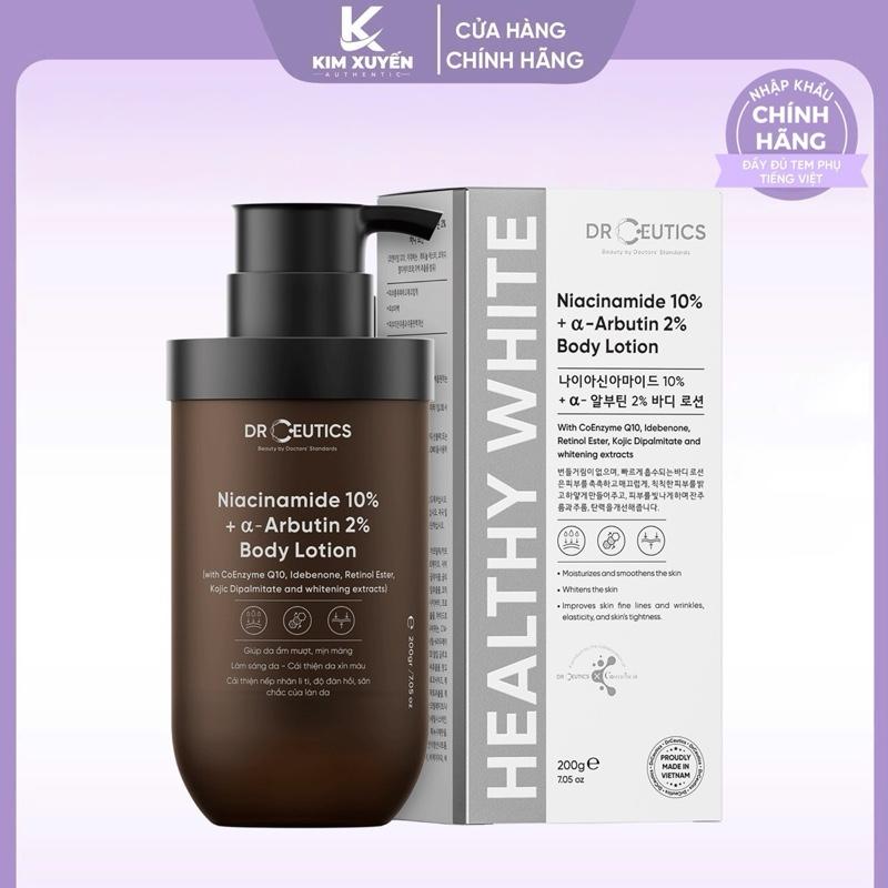 DR CEUTICS Sữa dưỡng thể Dr Ceutics Niacinamide 10% + Arbutin 2% Body Lotion 200g Làm Đẹp Da