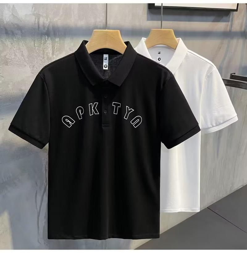 Product Introduction of Summer New Polo Shirt Lapel Short Sleeve Letter Print Cartoon Embroidery Loose Casual Top Fashion 6