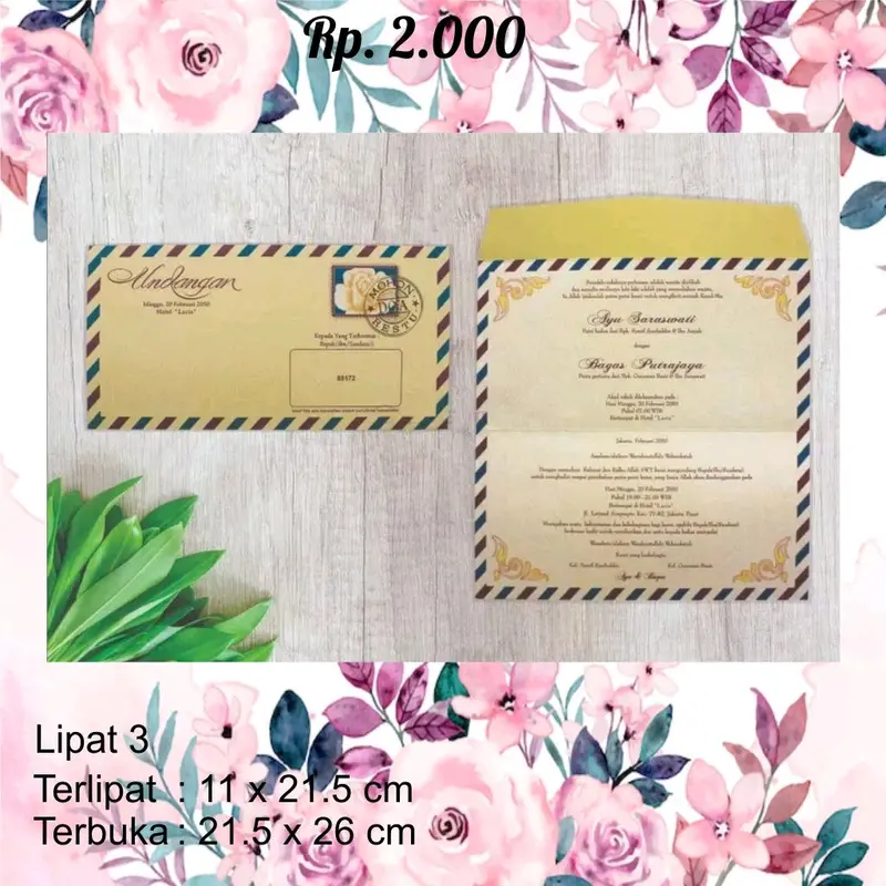 Undangan erba harga 2.000 2