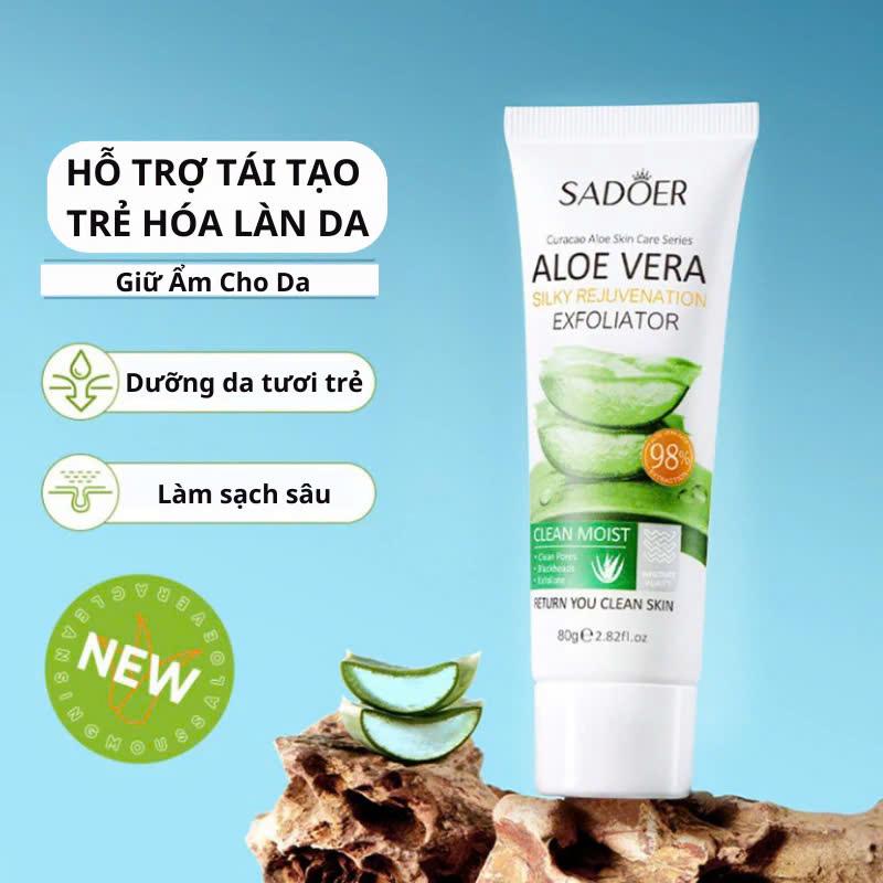 Product Introduction of Tẩy tế bào chết Nha Đam Sadoer Exfoliate 80gr dành cho da mặt, Tẩy da chết Sadoer chính hãng 14