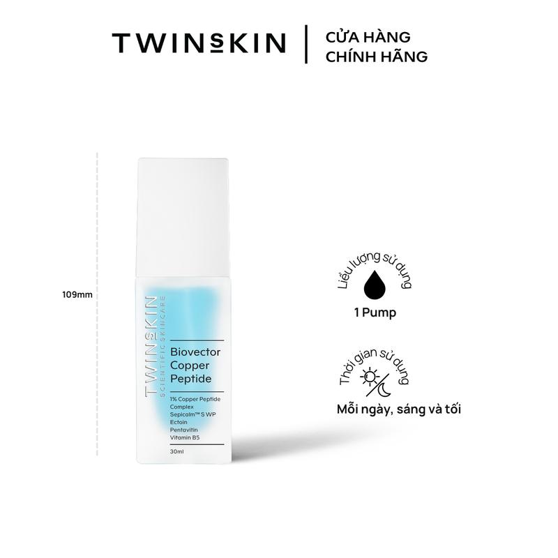 Serum hỗ trợ phục hồi đa tác động TWINS SKIN Biovector Copper Peptide Fullsize/ Minisize
