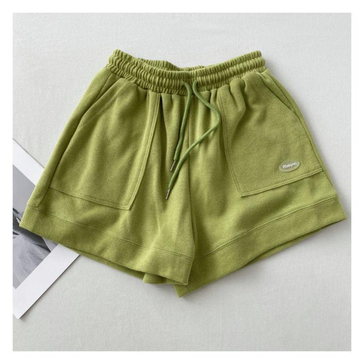 Product Introduction of 2024 High waisted slimming casual sports shorts for women's new Korean loose wide leg drawstring A-line pants 6