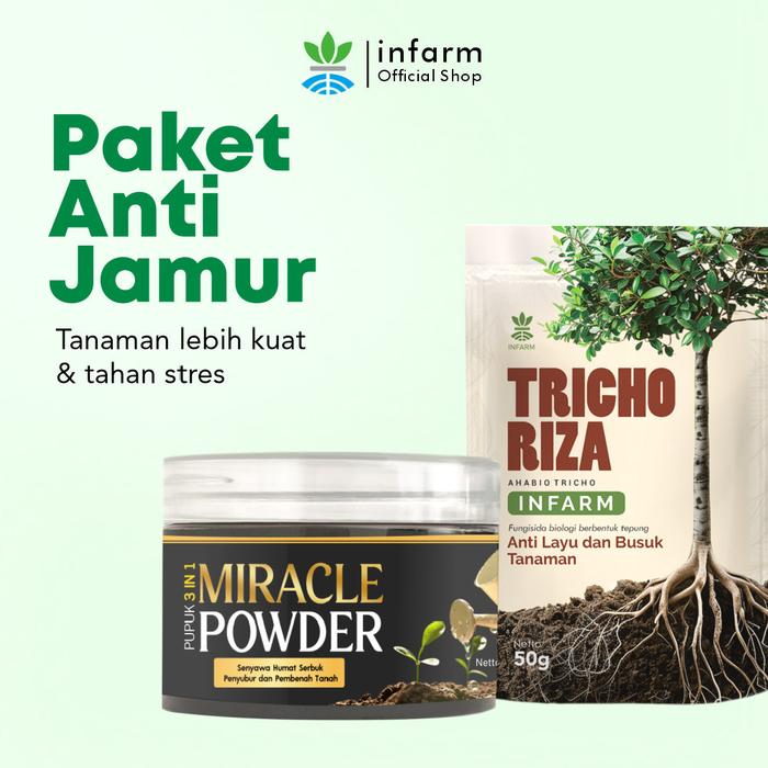 Gambar INFARM - Paket Anti Jamur Akar Tanaman, Trichoriza dan Miracle Powder Asam Humat, Atasi Busuk Akar, Cegah Layu dan Pulihkan Kesuburan Tanah dari Infarm Kota Surabaya Tokopedia