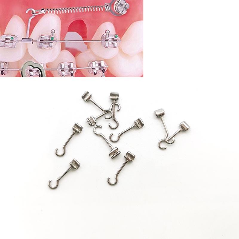 10 Pieces/Dental Bag Orthodontic Crimping Hook Question Marking Long Curved Iron Ring Tools 1