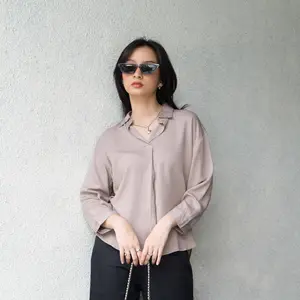 Aluna Basic Blouse Atasan Wanita  by Monicathelabel