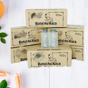 Botol kaca asi 100ml Susu Ibu Dan Bayi Tutup Karet,+bubblewarp ( 10pcs) Dengan Tutup BOTOL BARU