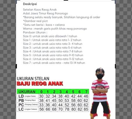 Paket murah komplit set baju reog+jaran kepang kuda lumping+cambuk 3