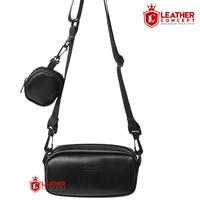 Gambar Tas Selempang Pria Kulit Tas Kulit Pria cowok BARNEY Hitam dari Leather Concept Kota Tangerang 1 Tokopedia