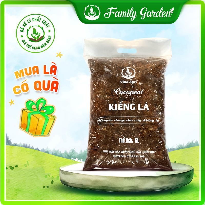 Túi 5L Giá thể trồng kiểng lá đã qua xử lý  - Giá thể trồng cây chất lượng cao - TL0011 | Độc quyền Family Garden