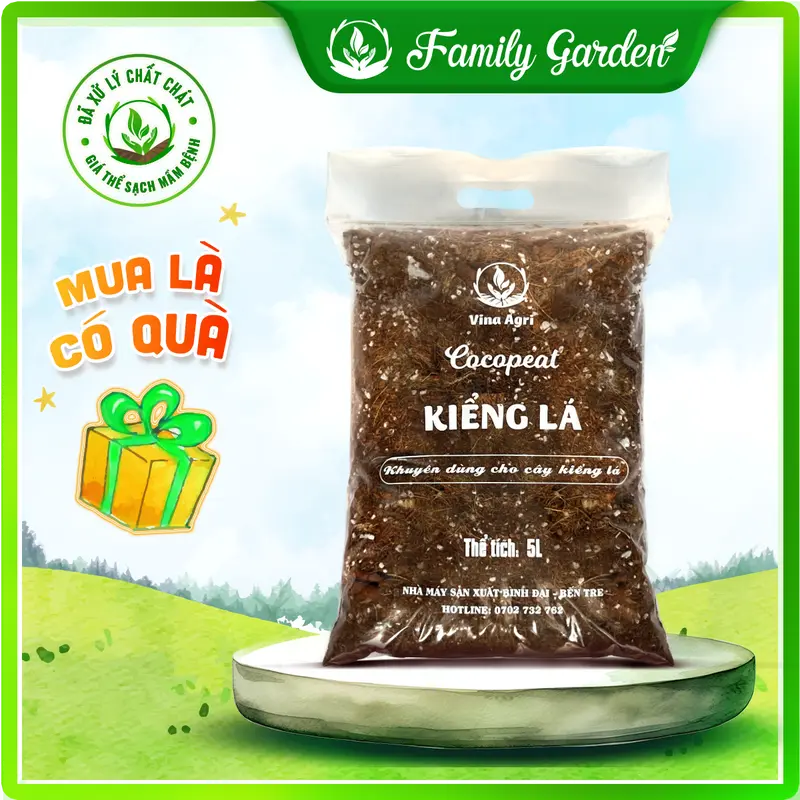 Túi 5L Giá thể trồng kiểng lá đã qua xử lý  - Giá thể trồng cây chất lượng cao - TL0011 | Độc quyền Family Garden 0